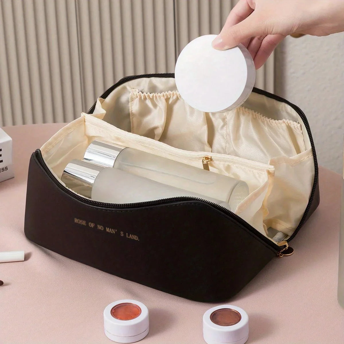 Chic Travel Makeup Organizer