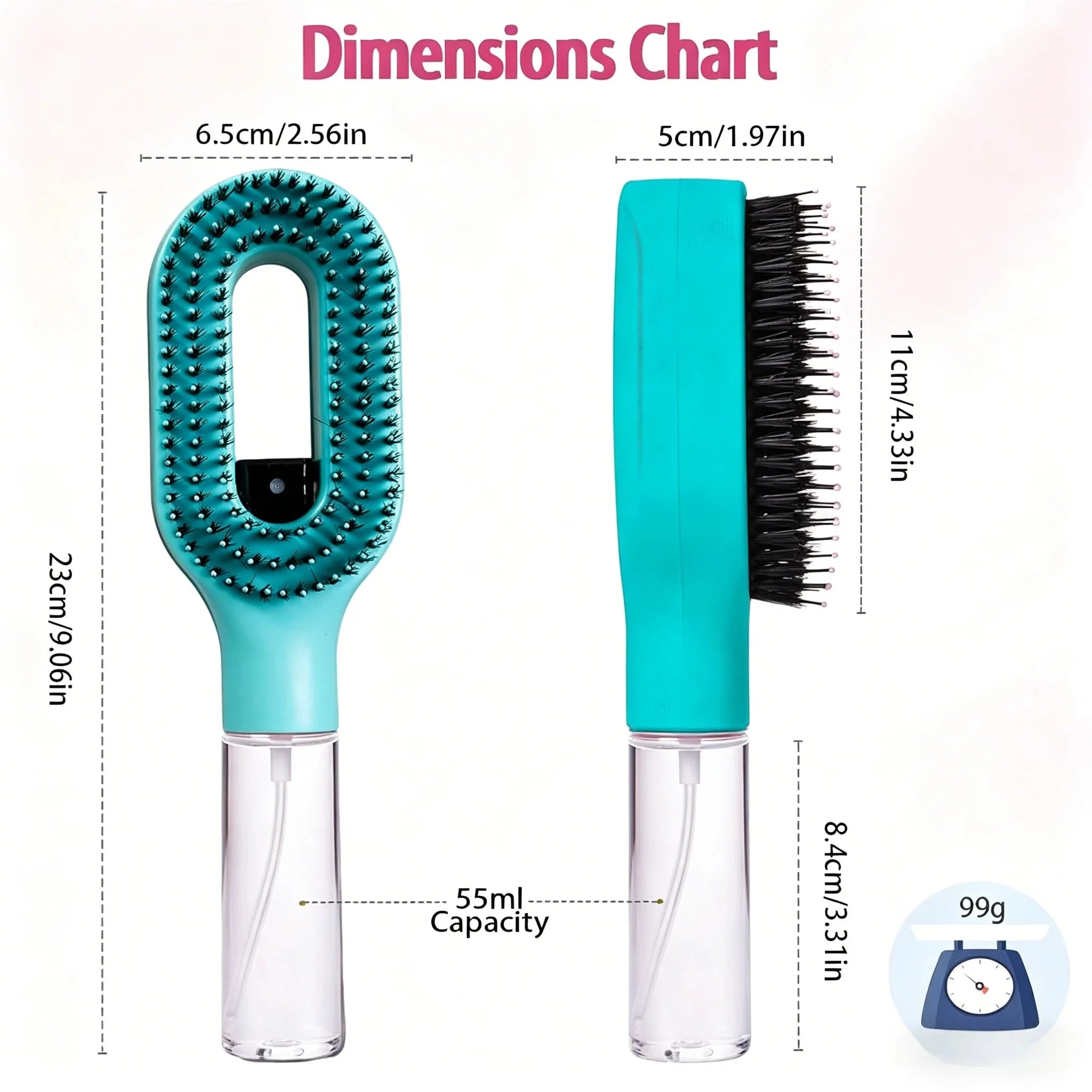 Dual-Action Comfort Hair Brush