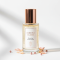 Luxury facial serum bottle with rose gold cap